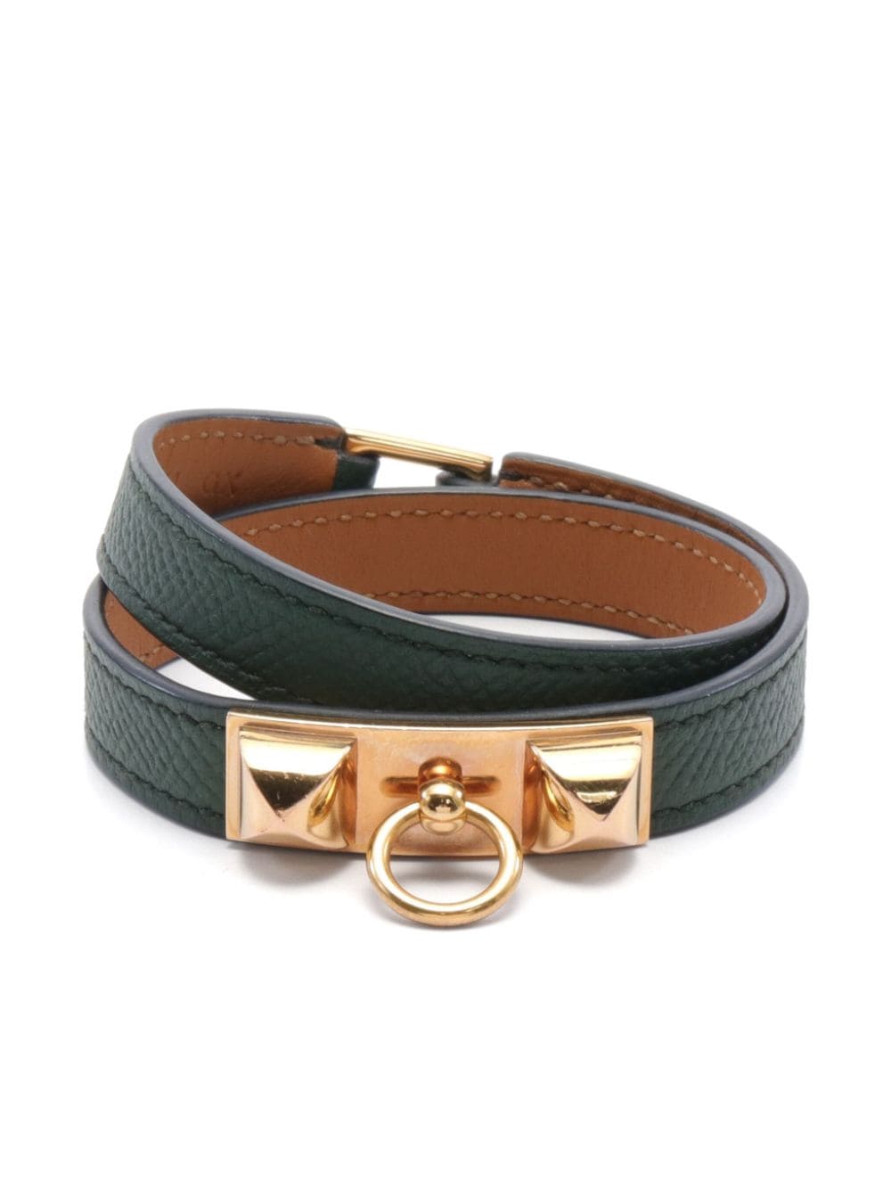 Hermès Pre-Owned 2015 Rivale Double Tour bracelet - Green von Hermès Pre-Owned