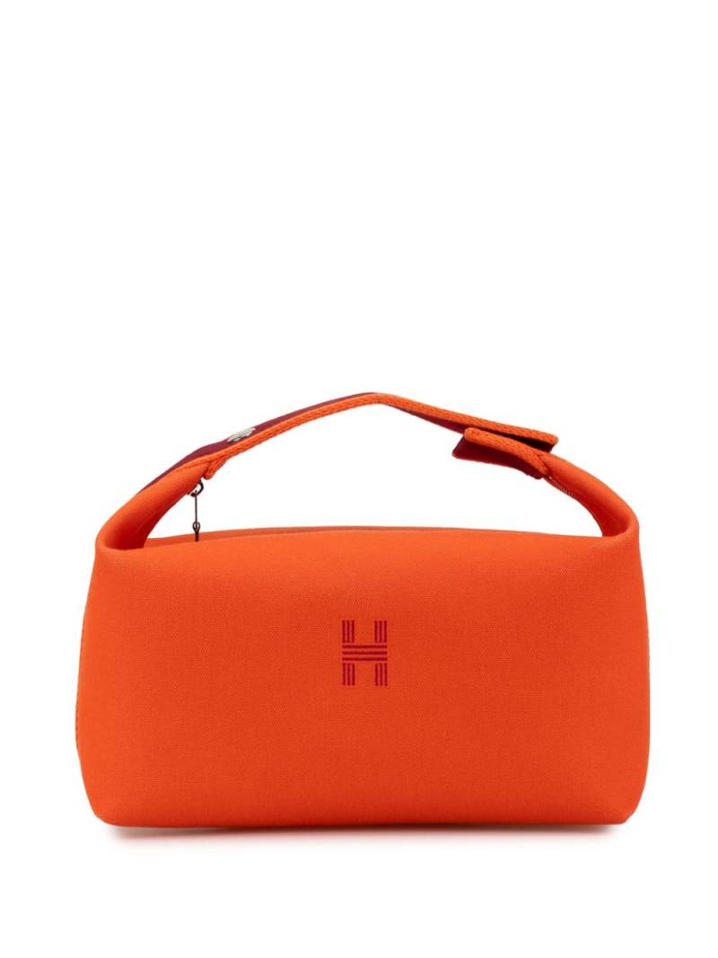 Hermès Pre-Owned 2017-2024 Large Toile Bride A Brac vanity bag - Orange von Hermès Pre-Owned