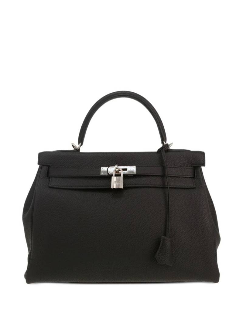 Hermès Pre-Owned 2019 Kelly 32 Sellier two-way handbag - Black von Hermès Pre-Owned