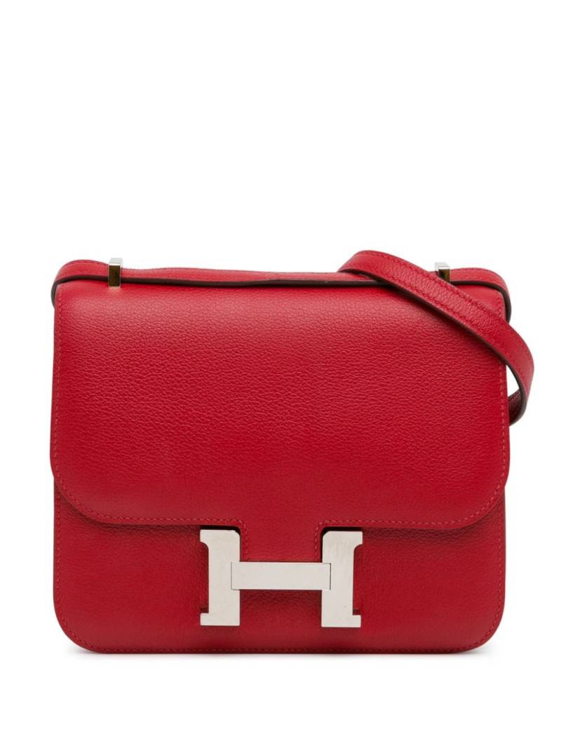 Hermès Pre-Owned 2019 Mini Evercolor Constance crossbody bag - Red von Hermès Pre-Owned