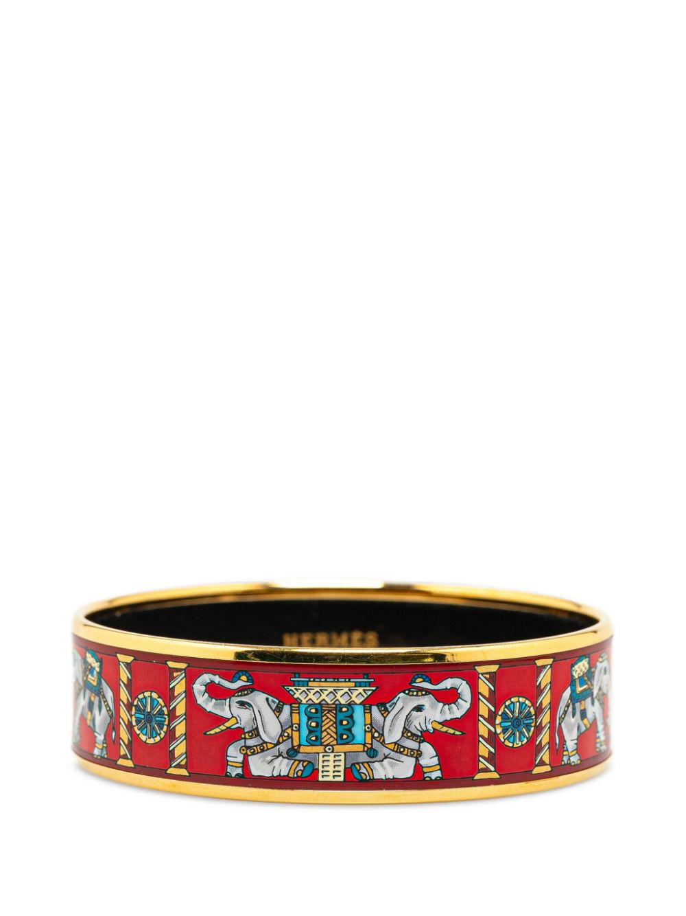 Hermès Pre-Owned 2020 Torana Elephant Wide Enamel Bangle GM costume bracelet - Red von Hermès Pre-Owned