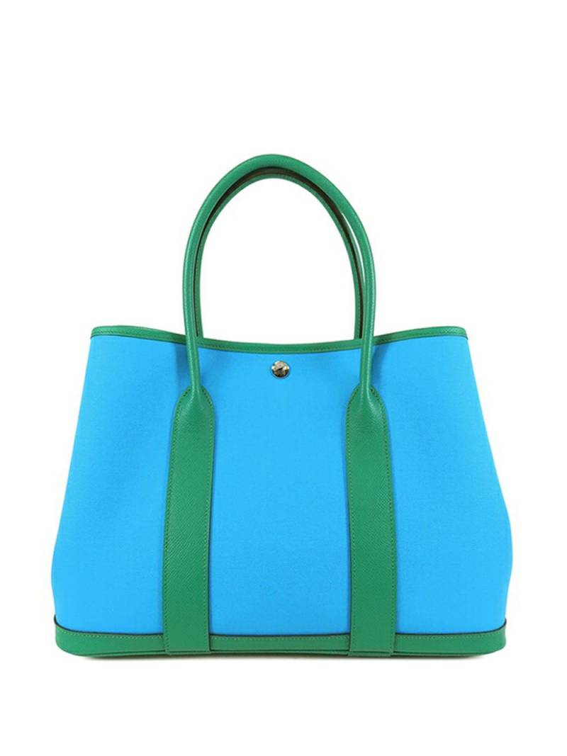 Hermès Pre-Owned 2021 Toile Officier Epsom Garden Party 36 tote bag - Blue von Hermès Pre-Owned