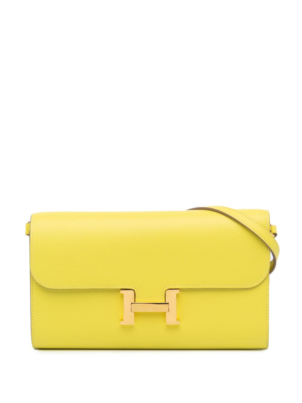 Hermès Pre-Owned 2022 Evercolor Constance Wallet To Go crossbody bag - Yellow von Hermès Pre-Owned