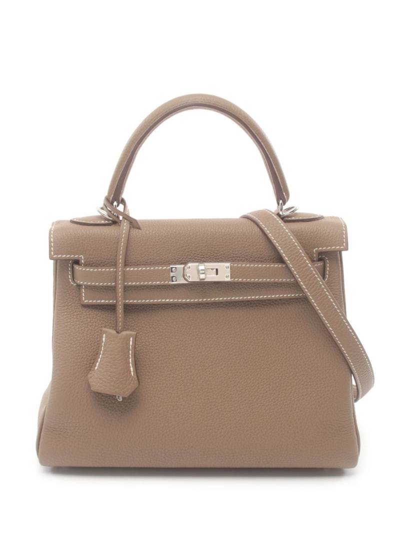 Hermès Pre-Owned 2022 Kelly Retourne 25 two-way handbag - Brown von Hermès Pre-Owned