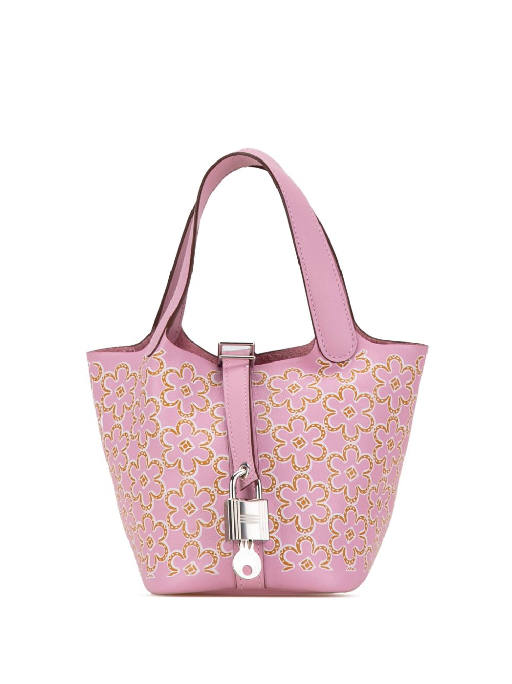 Hermès Pre-Owned 2022 Micro Swift Lucky Daisy Picotin Lock 14 handbag - Pink von Hermès Pre-Owned