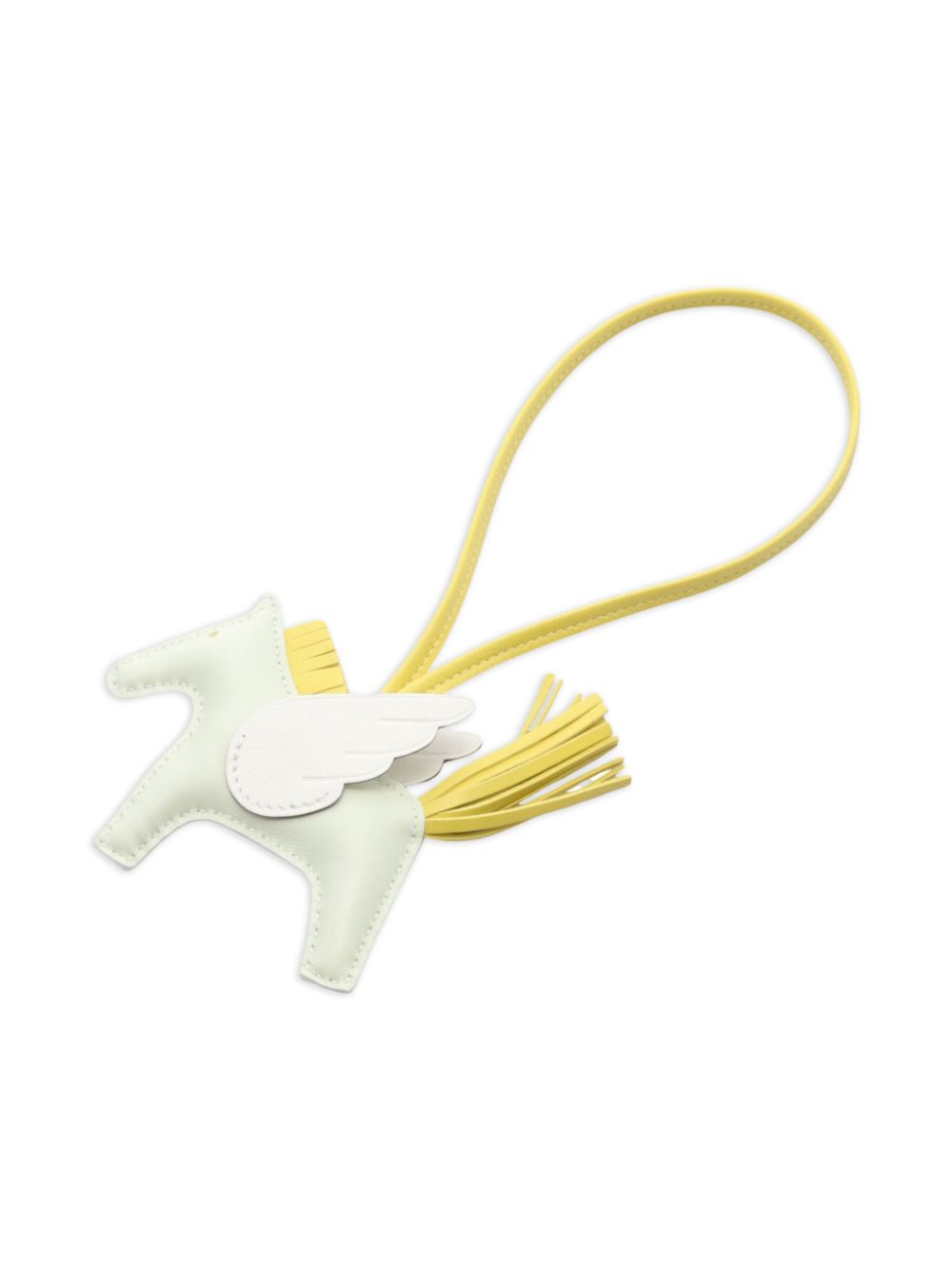 Hermès Pre-Owned 2023 Rodeo Pegasus PM bag charm - White von Hermès Pre-Owned