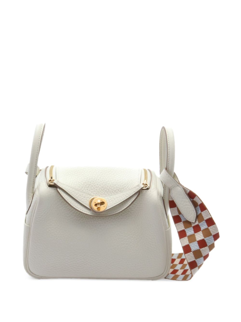 Hermès Pre-Owned 2023 mini Lindy two-way bag - White von Hermès Pre-Owned