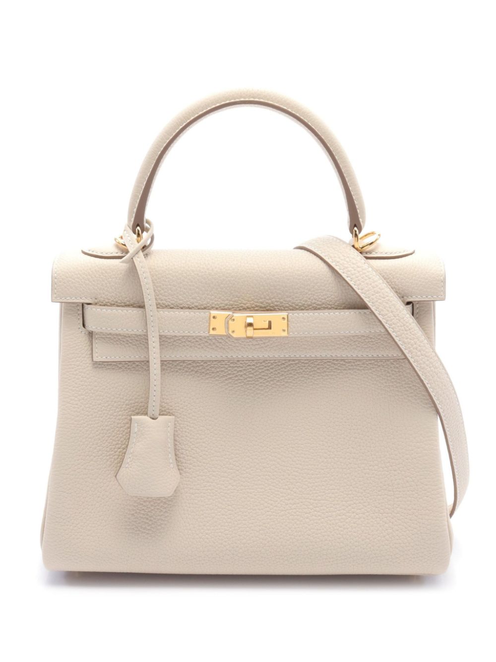 Hermès Pre-Owned 2024 Kelly 25 Kure two-way handbag - White von Hermès Pre-Owned