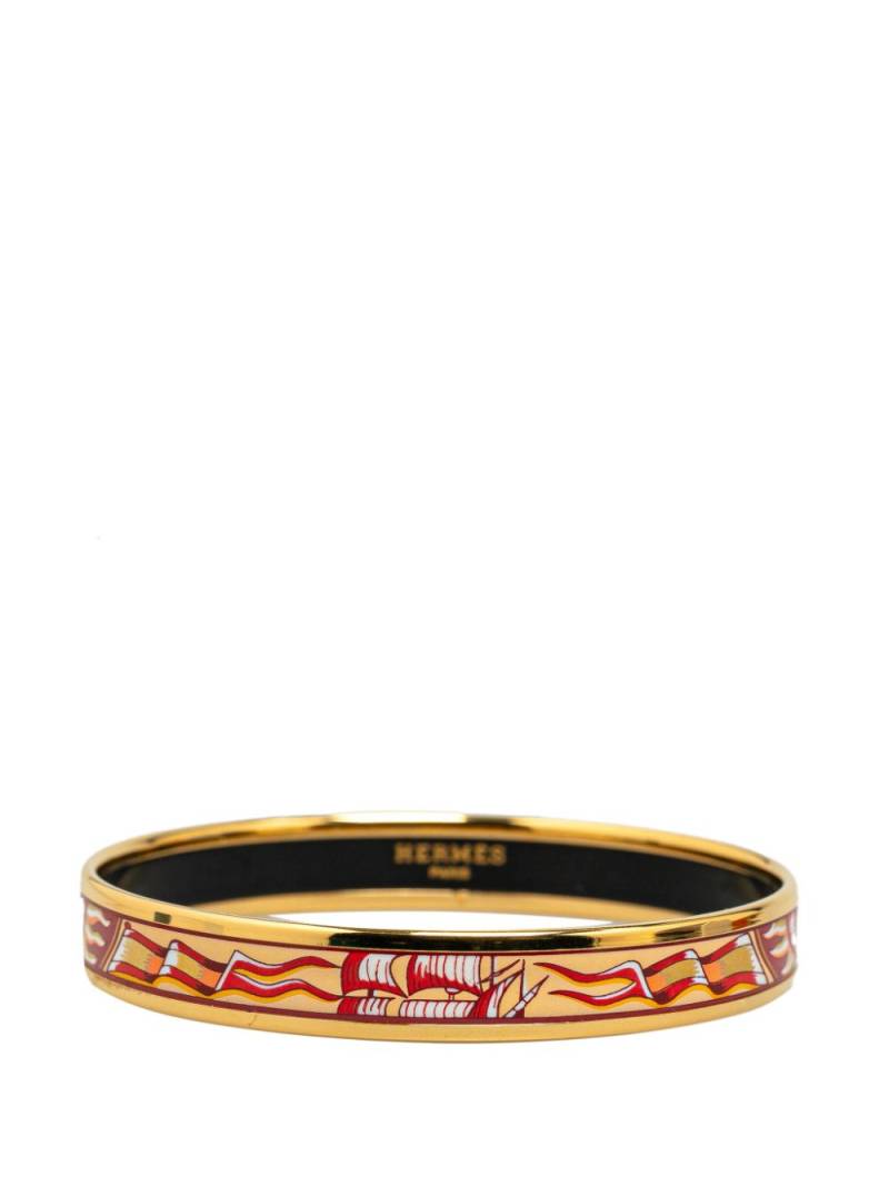 Hermès Pre-Owned 20th Century Narrow Cloissone Enamel Bangle 62 costume bracelet - Yellow von Hermès Pre-Owned