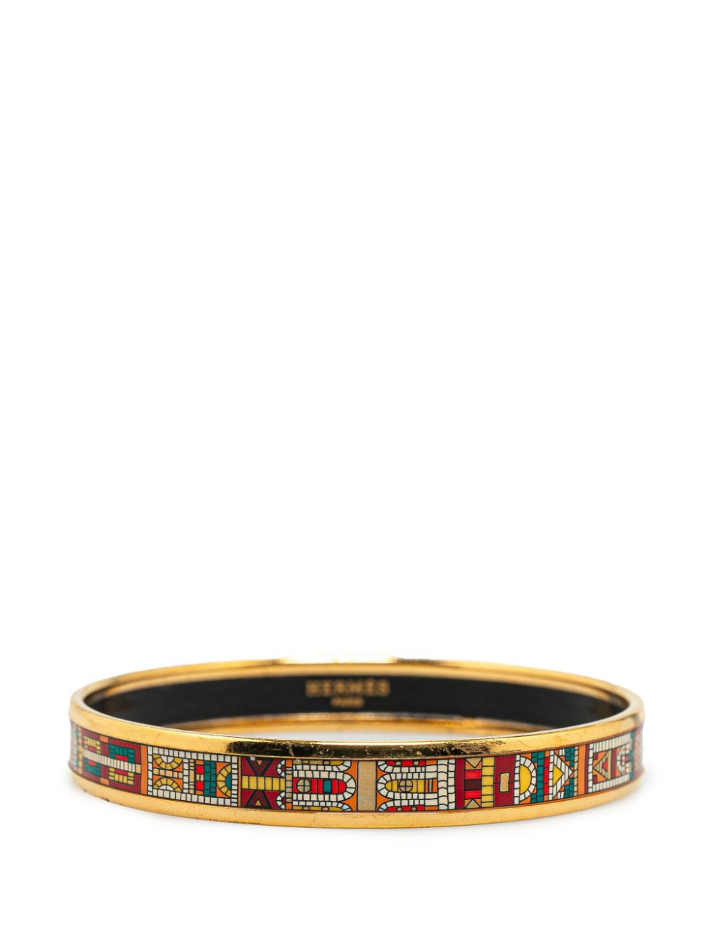 Hermès Pre-Owned 20th Century Narrow Mosaic Enamel Bangle 70 costume bracelet - Red von Hermès Pre-Owned