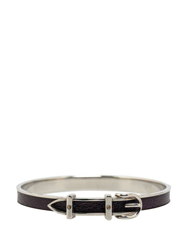 Hermès Pre-Owned 20th Century Palladium Plated Leather Belt Buckle Bangle costume bracelet - Silver von Hermès Pre-Owned