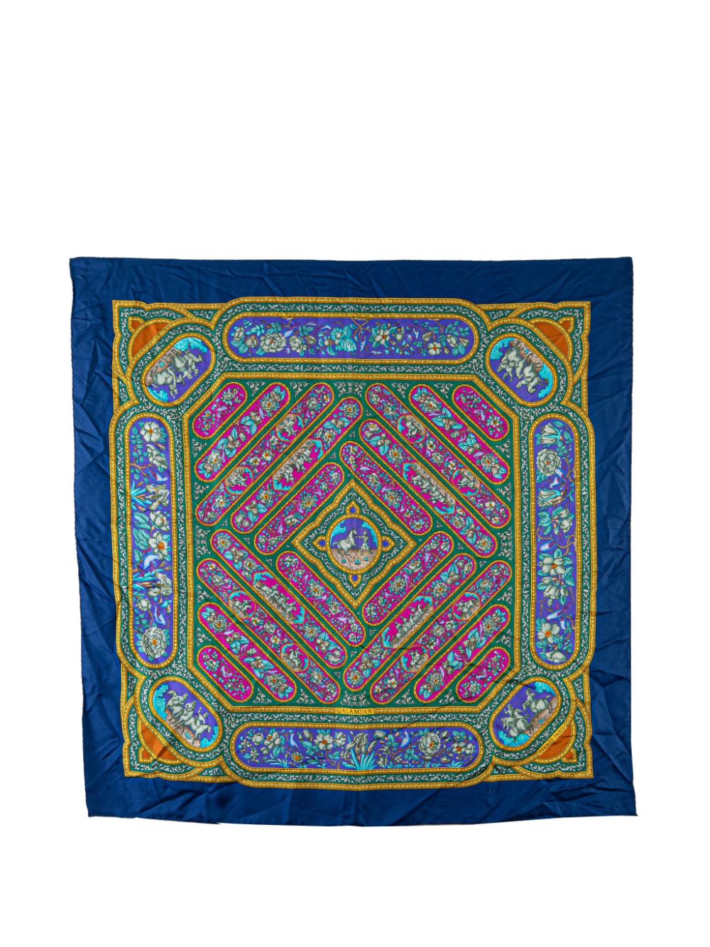 Hermès Pre-Owned 20th Century Qalamdan Silk Scarf scarves - Blue von Hermès Pre-Owned