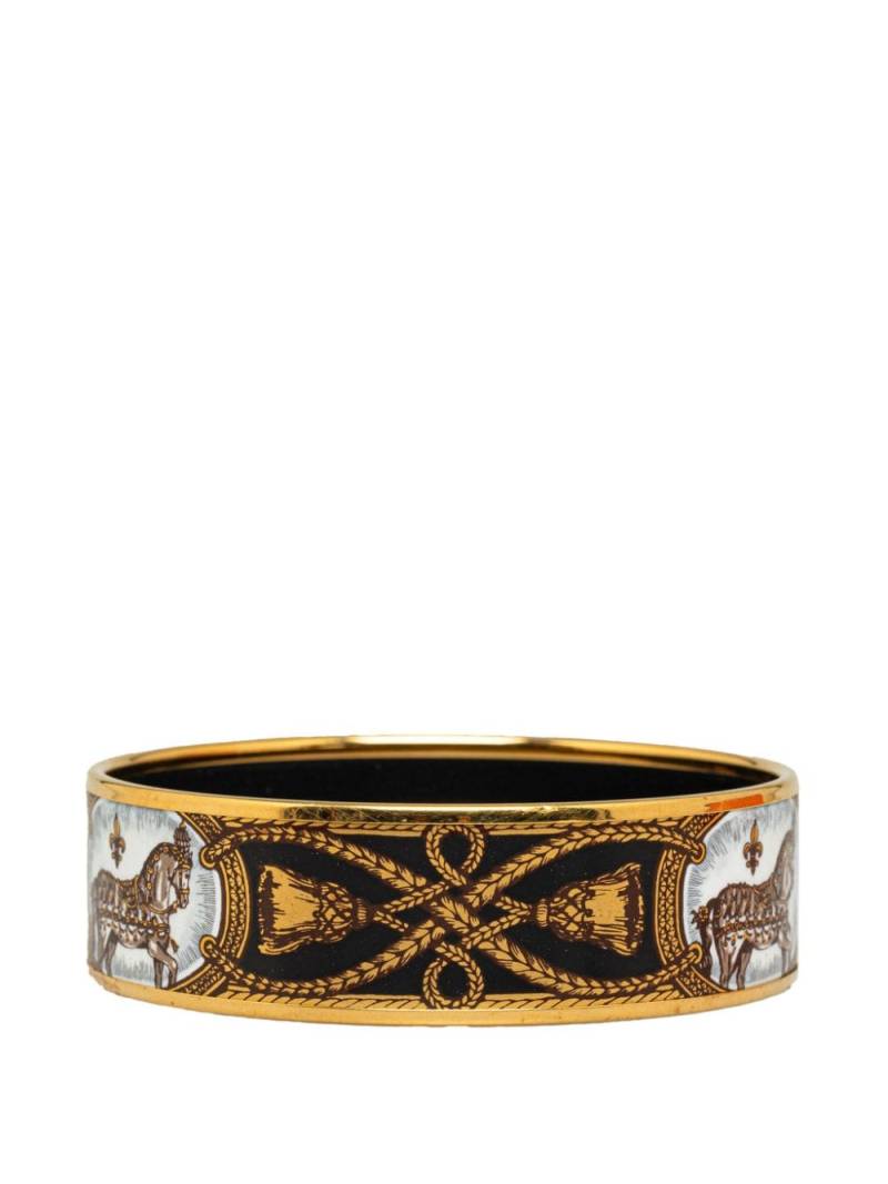 Hermès Pre-Owned 20th Century Wide Enamel Bangle costume bracelet - Gold von Hermès Pre-Owned