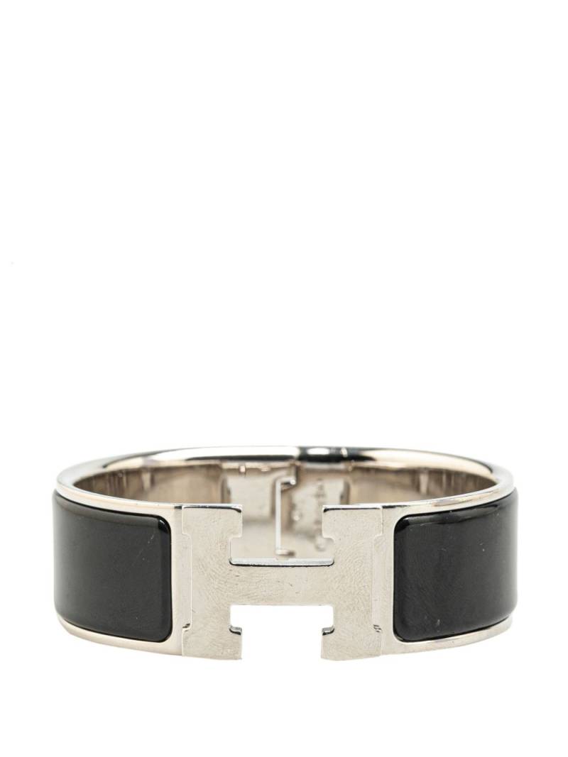 Hermès Pre-Owned 20th Century Wide Enamel Clic Clac H PM costume bracelet - Black von Hermès Pre-Owned