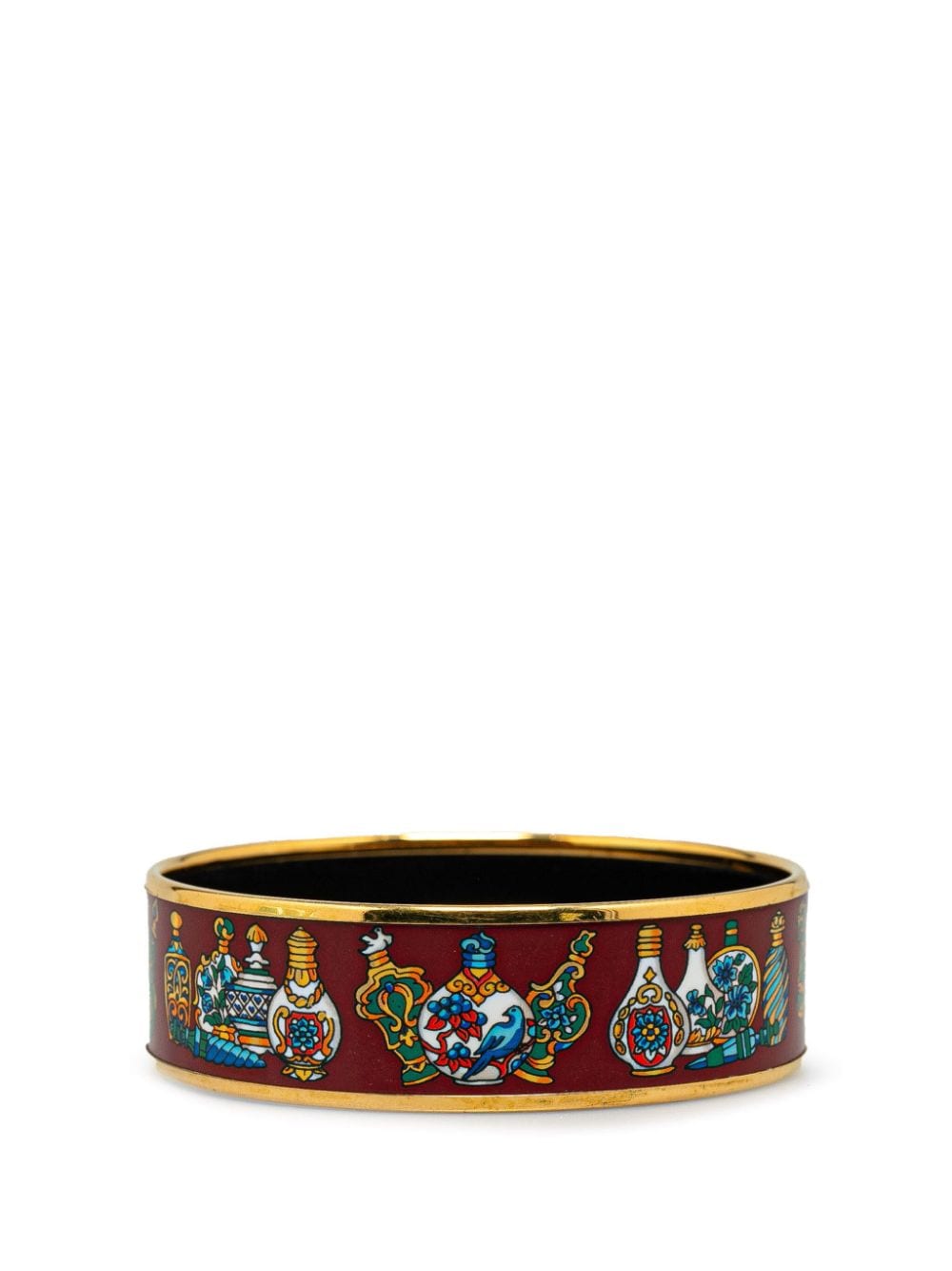 Hermès Pre-Owned 20th Century Wide Flacons Perfume Bottles Enamel Bangle 65 costume bracelet - Red von Hermès Pre-Owned