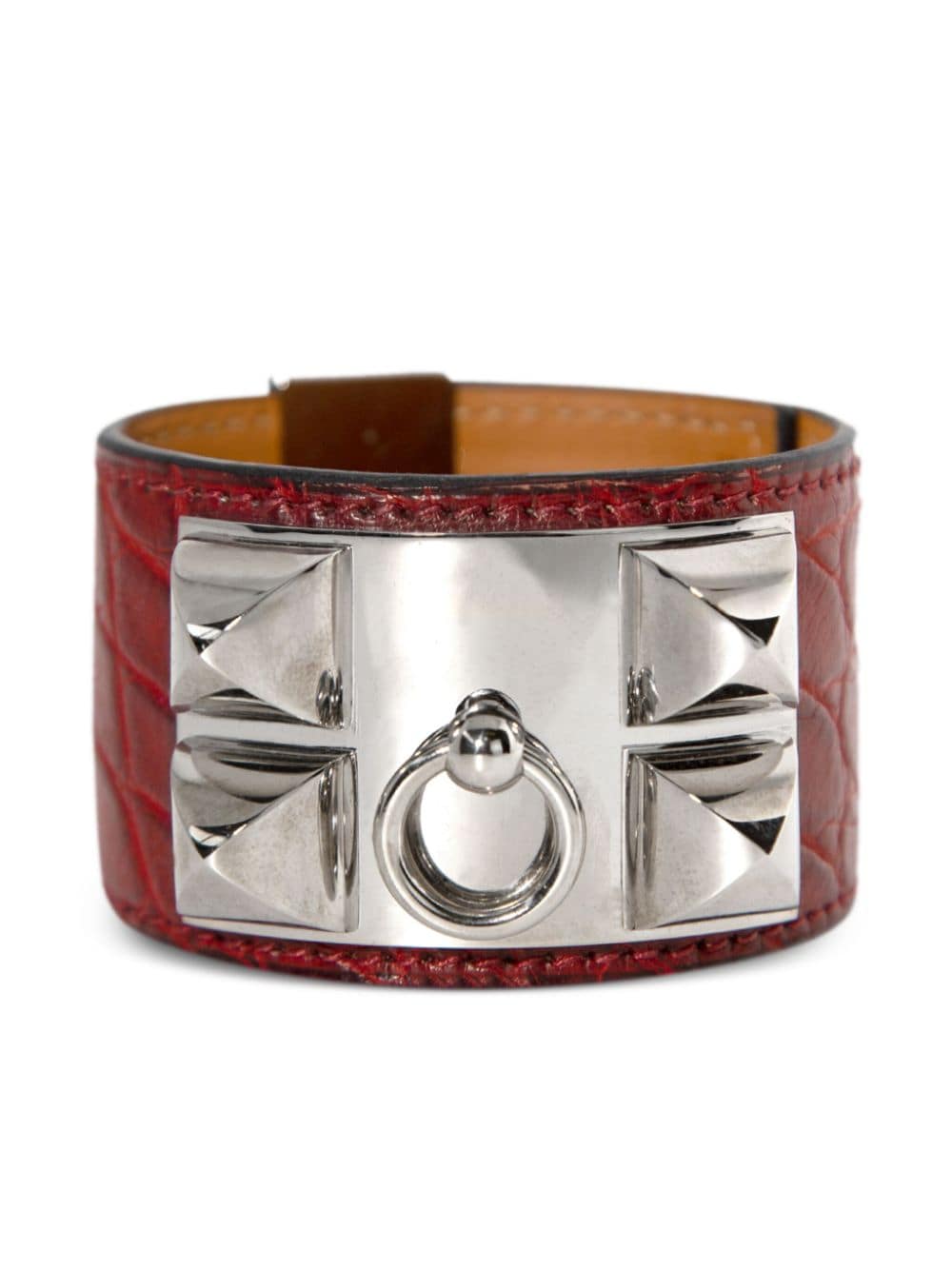 Hermès Pre-Owned Collier de Chien leather bracelet - Red von Hermès Pre-Owned