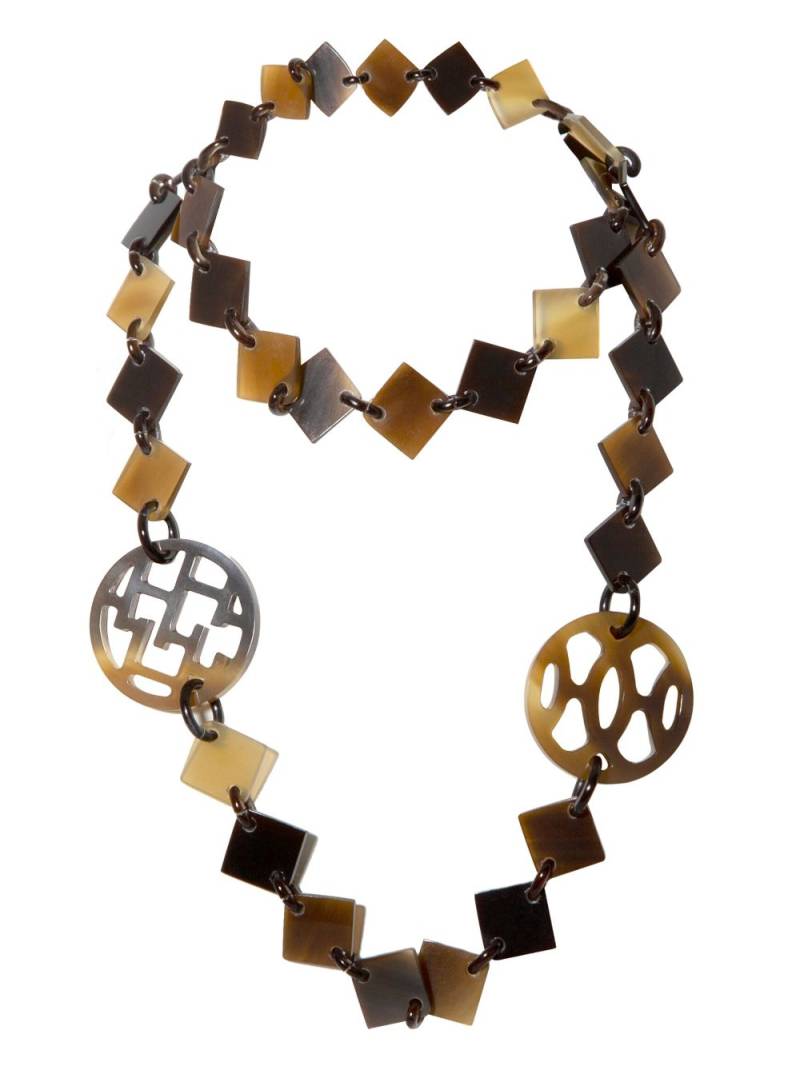 Hermès Pre-Owned Lena lacquered necklace - Brown von Hermès Pre-Owned