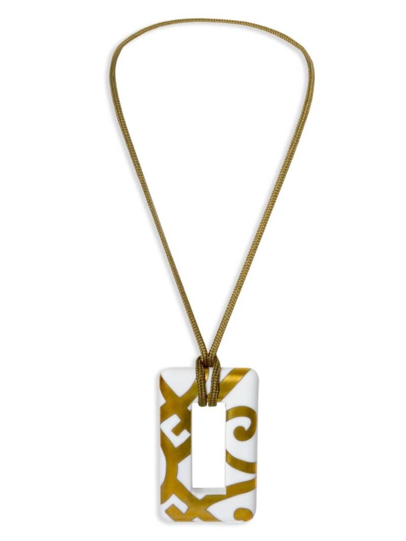 Hermès Pre-Owned porcelain pendant necklace - Yellow von Hermès Pre-Owned