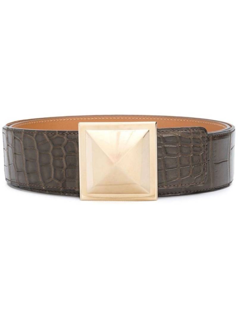 Hermès Pre-Owned stud-buckle leather belt - Brown von Hermès Pre-Owned