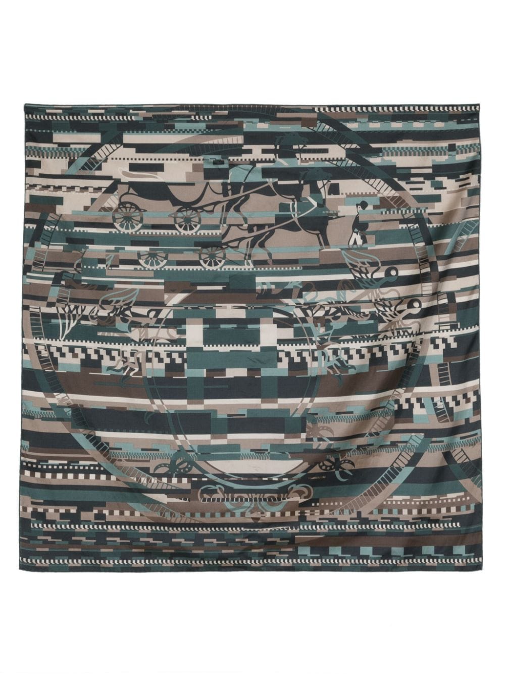 Hermès Pre-Owned 2010s graphic-print scarf - Neutrals von Hermès Pre-Owned