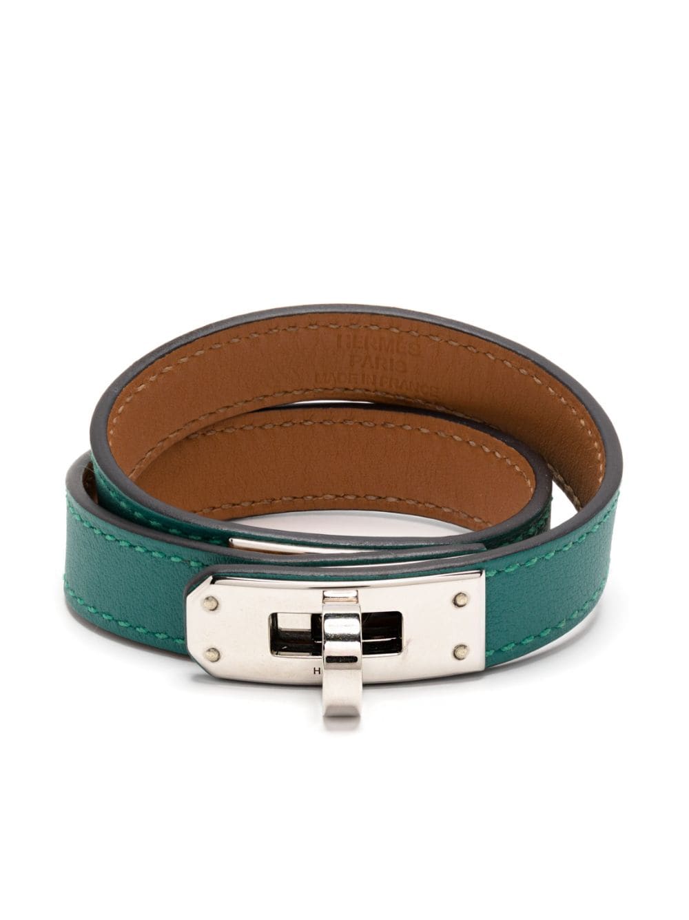 Hermès Pre-Owned mini Kelly Double Tour bracelet - Green von Hermès Pre-Owned