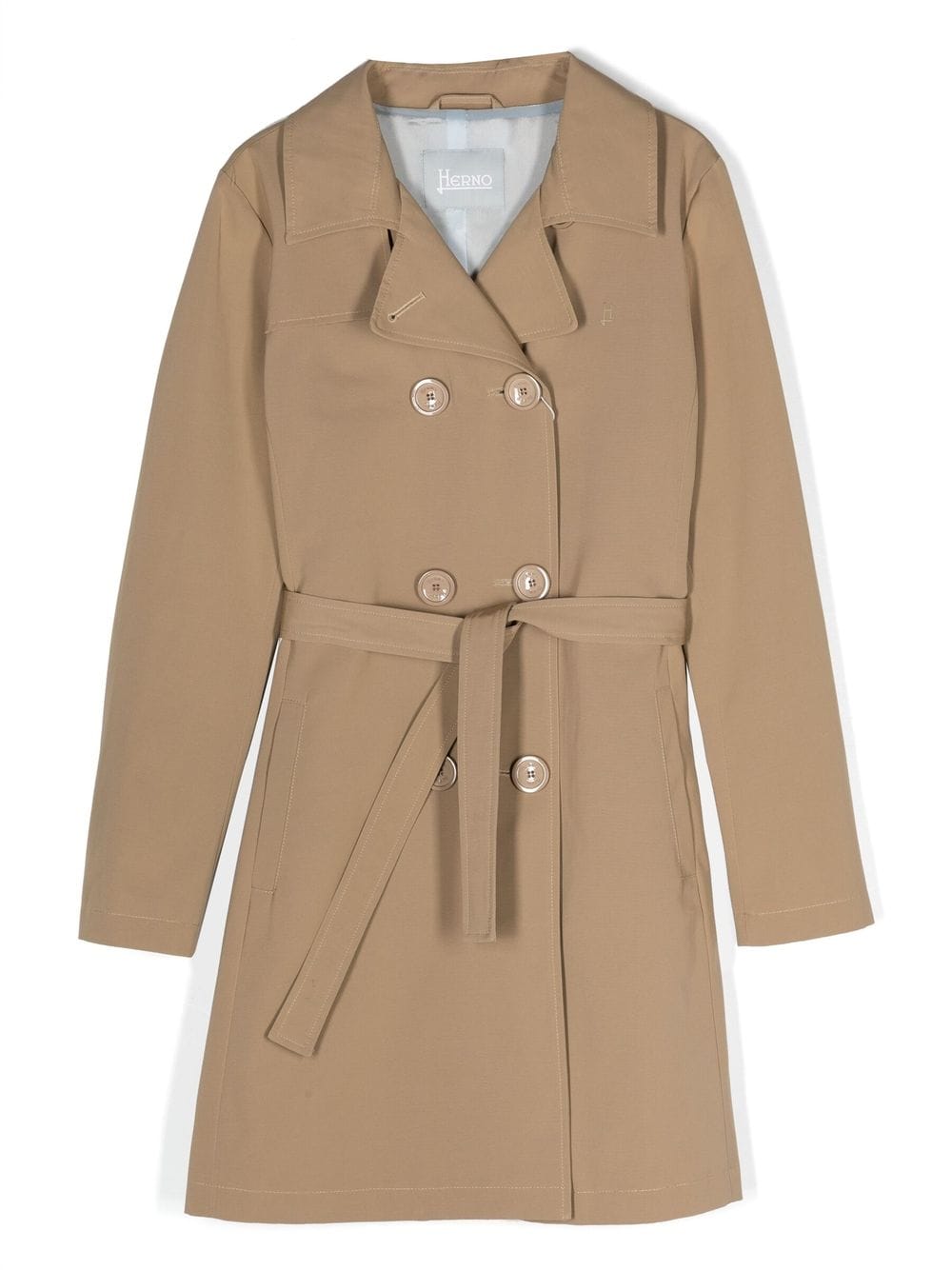 Herno Kids double-breasted trench coat - Brown von Herno Kids