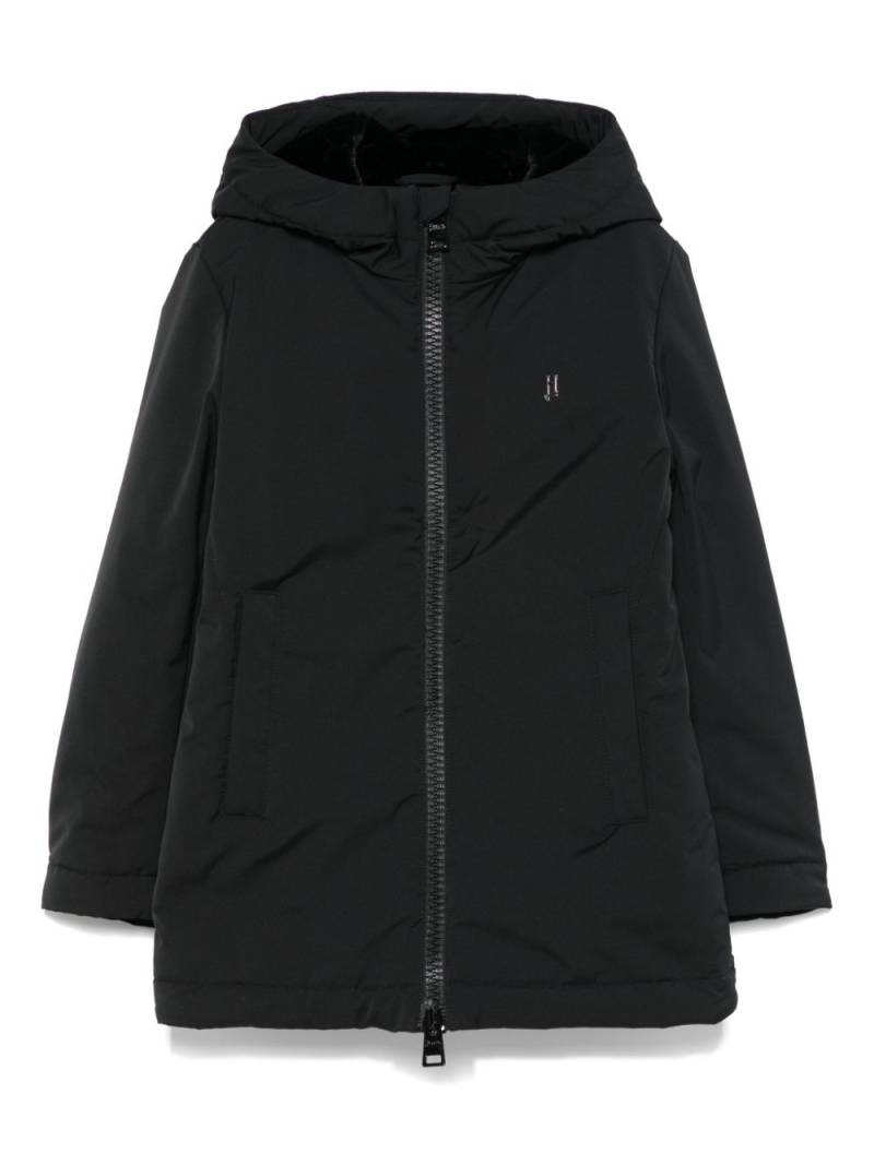 Herno Kids hooded coat - Black von Herno Kids