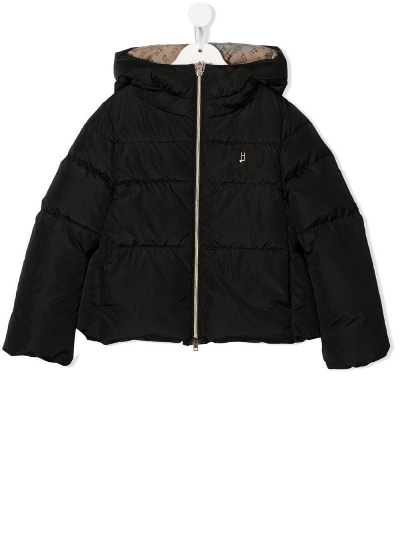 Herno Kids hooded puffer coat - Black von Herno Kids