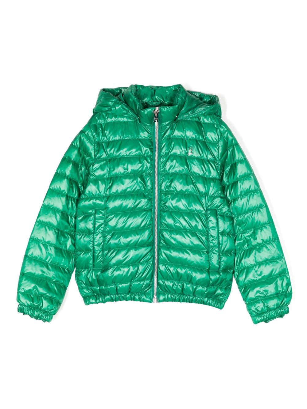 Herno Kids hooded zip-up padded jacket - Green von Herno Kids