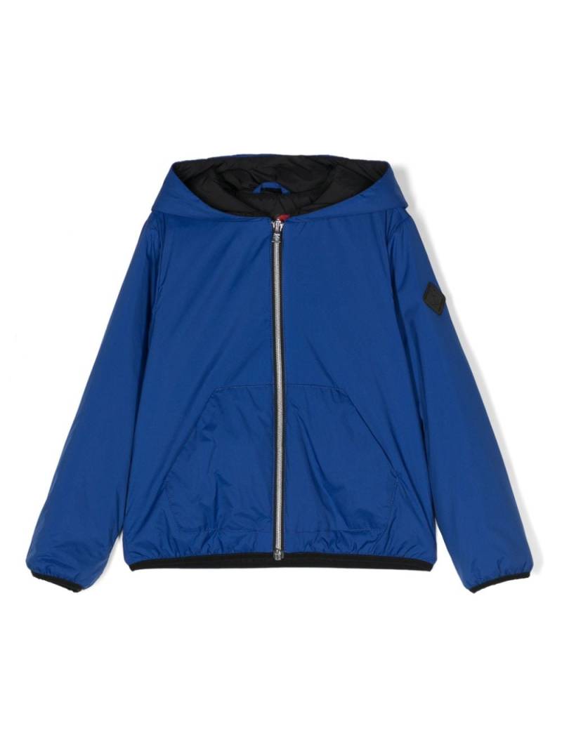 Herno Kids logo-patch bomber jacket - Blue von Herno Kids