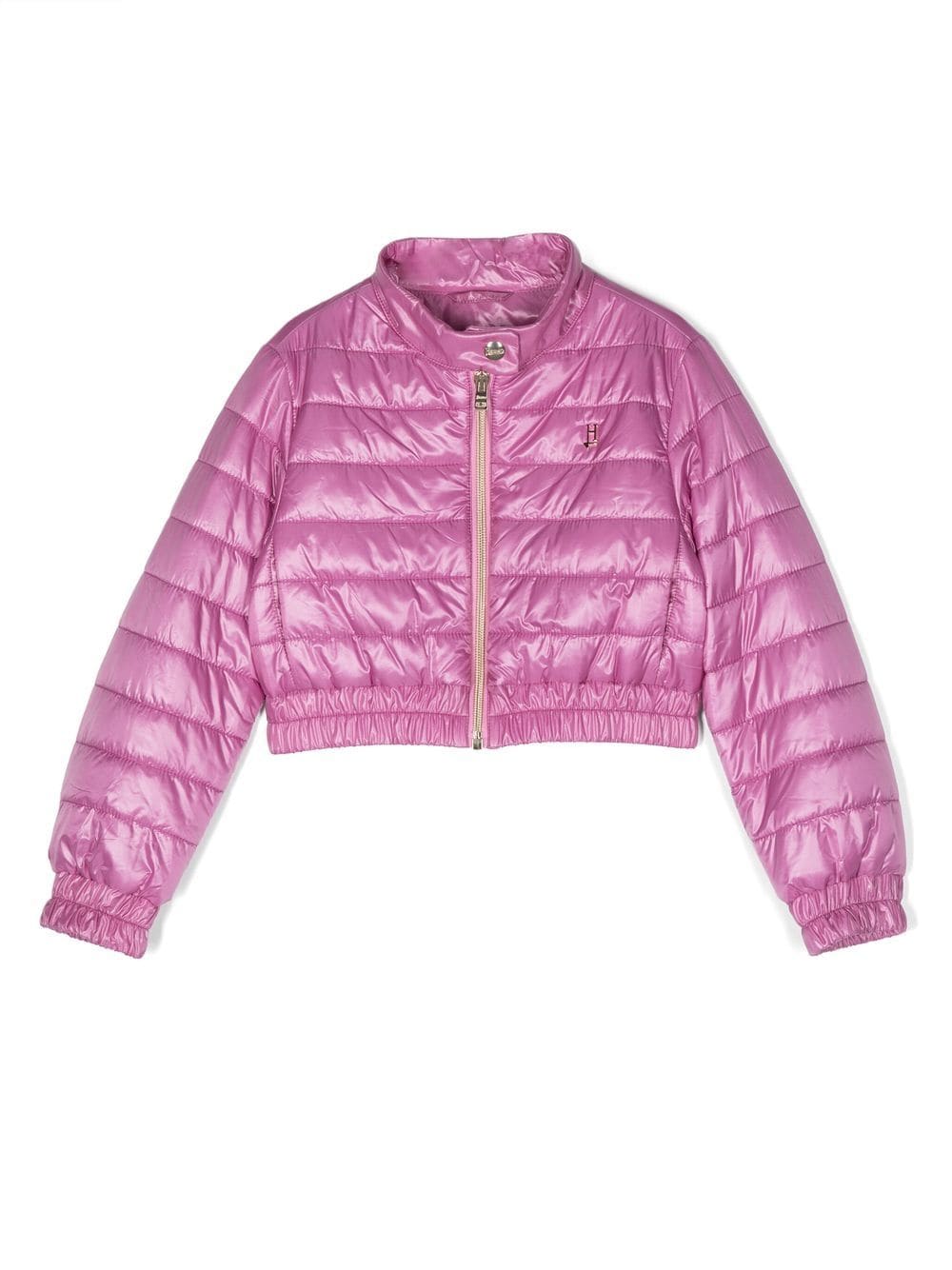 Herno Kids metallic cropped padded jacket - Purple von Herno Kids