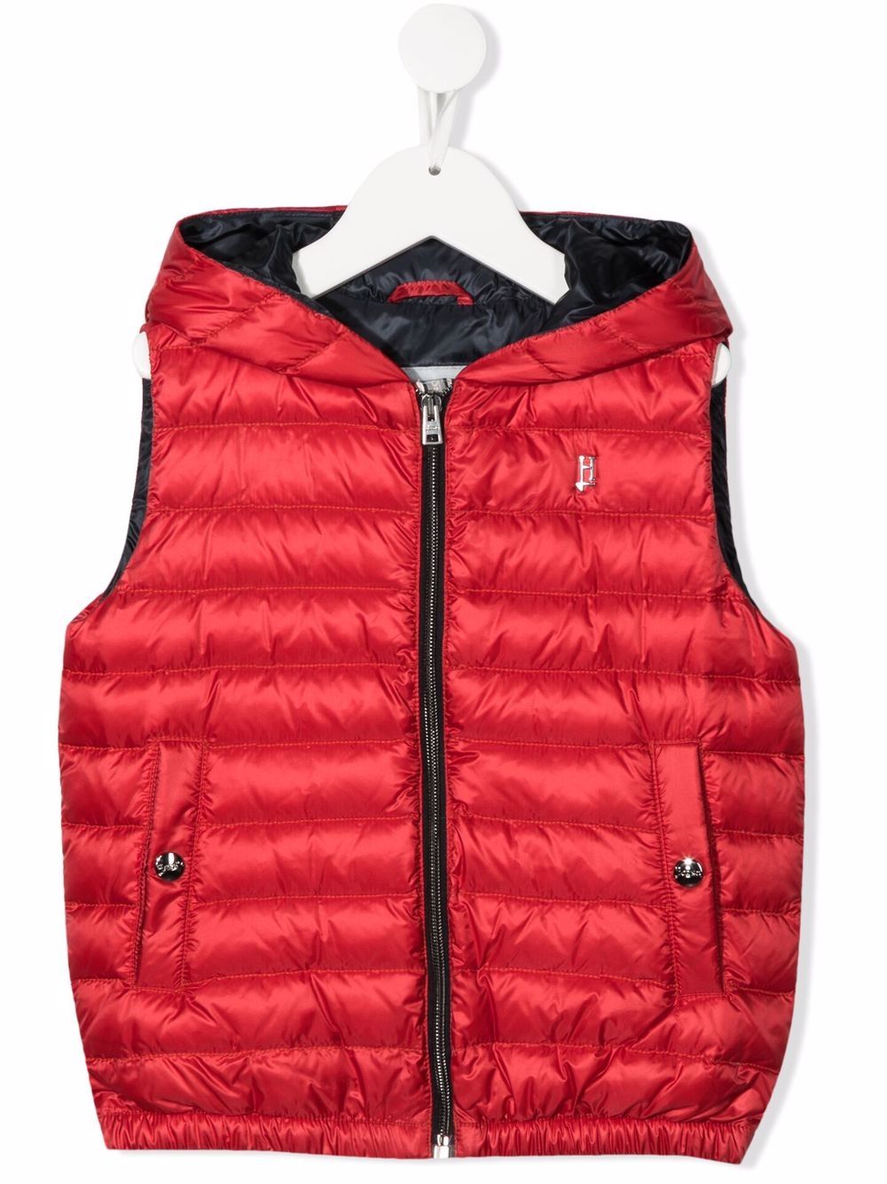 Herno Kids padded down hoodie gilet - Red von Herno Kids