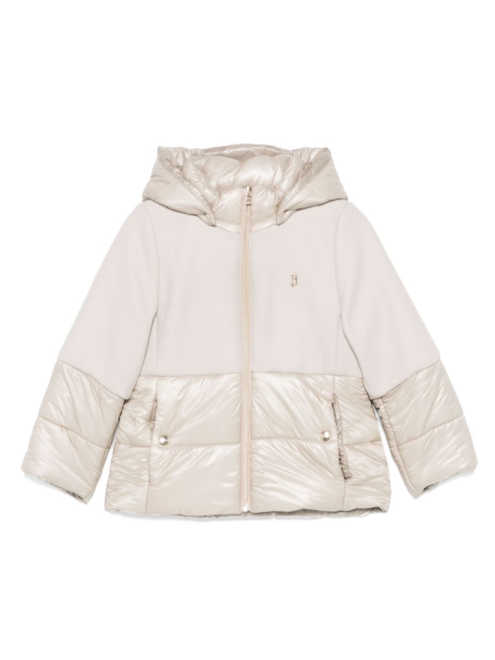 Herno Kids panelled puffer jacket - Neutrals von Herno Kids