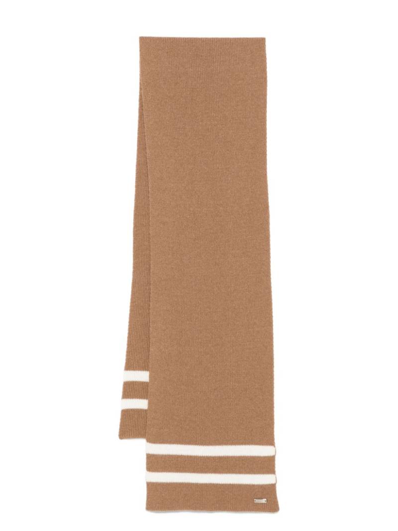 Herno Kids stripes knit scarf - Brown von Herno Kids