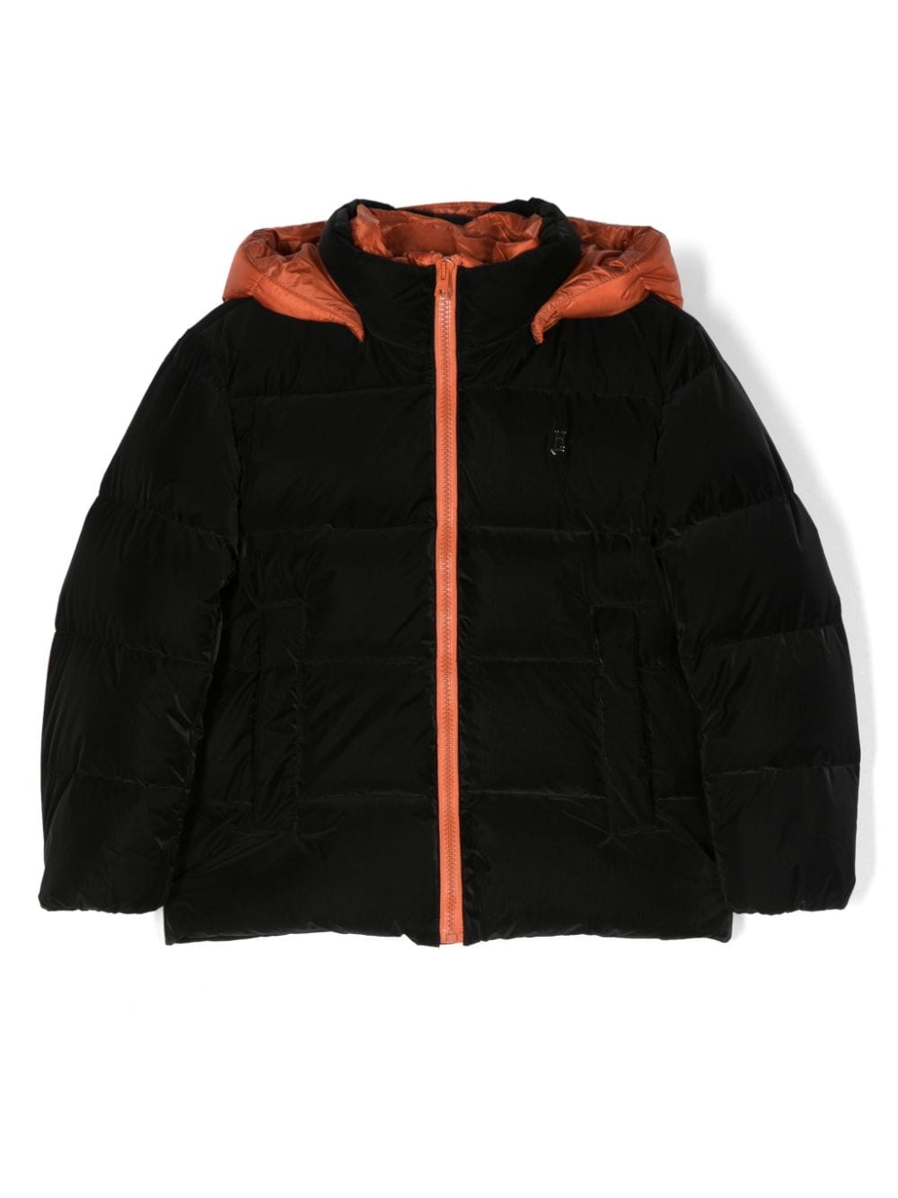 Herno Kids two-tone hooded padded coat - Black von Herno Kids