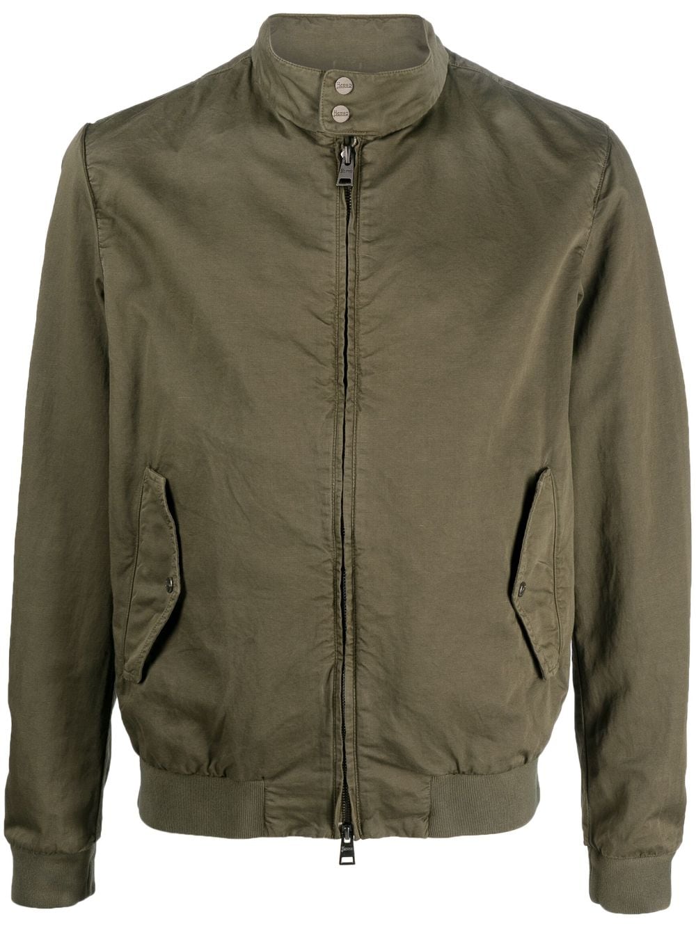 Herno Cazadora cotton-linen bomber jacket - Green von Herno
