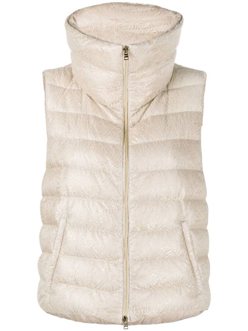 Herno New Lace down gilet - Neutrals von Herno