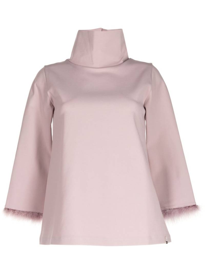 Herno Resort feather-detail funnel-neck top - Pink von Herno