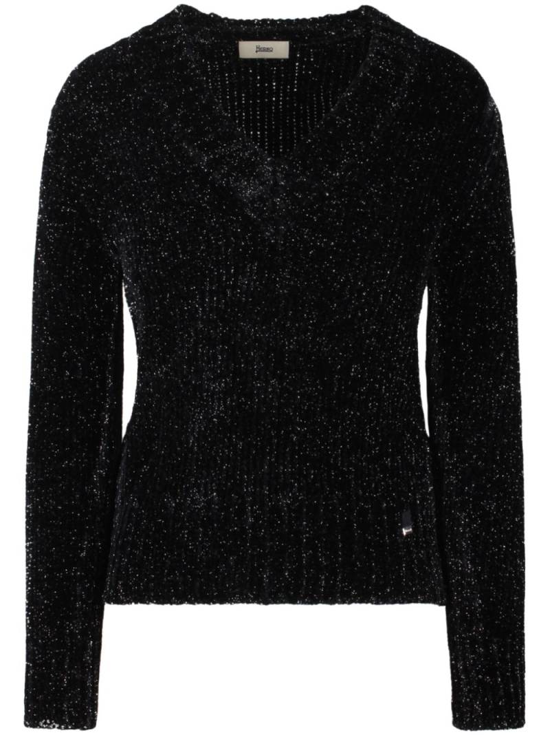 Herno V-neck jumper - Black von Herno