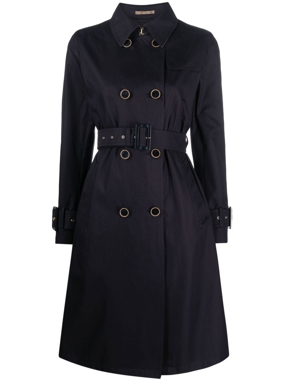 Herno belted double-breasted trench coat - Blue von Herno