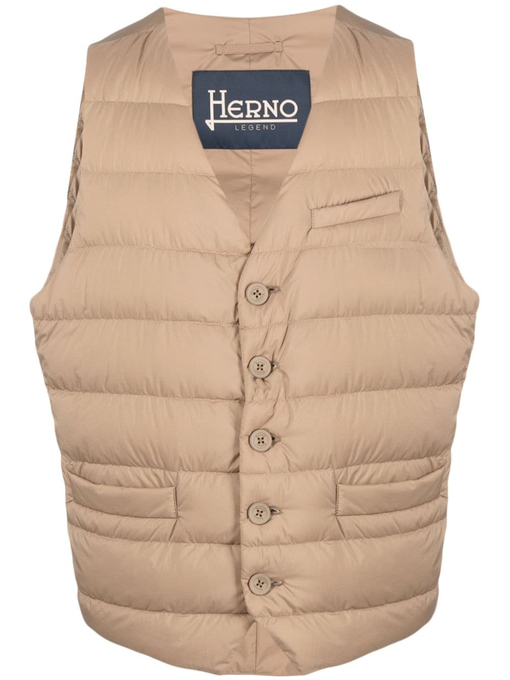 Herno buttoned padded gilet - Brown von Herno