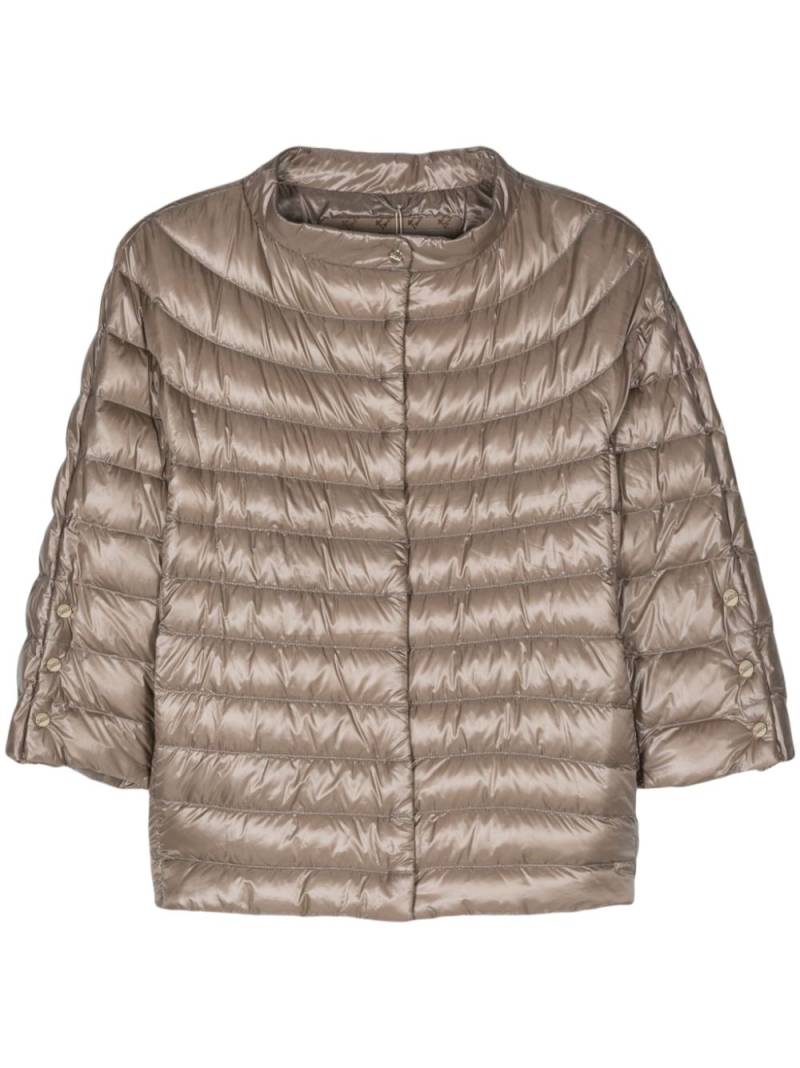 Herno collarless puffer jacket - Neutrals von Herno