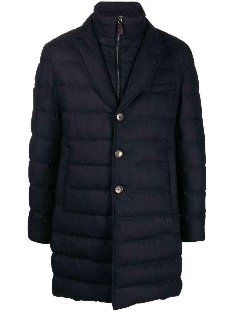 Herno concealed-zip padded coat - Blue von Herno