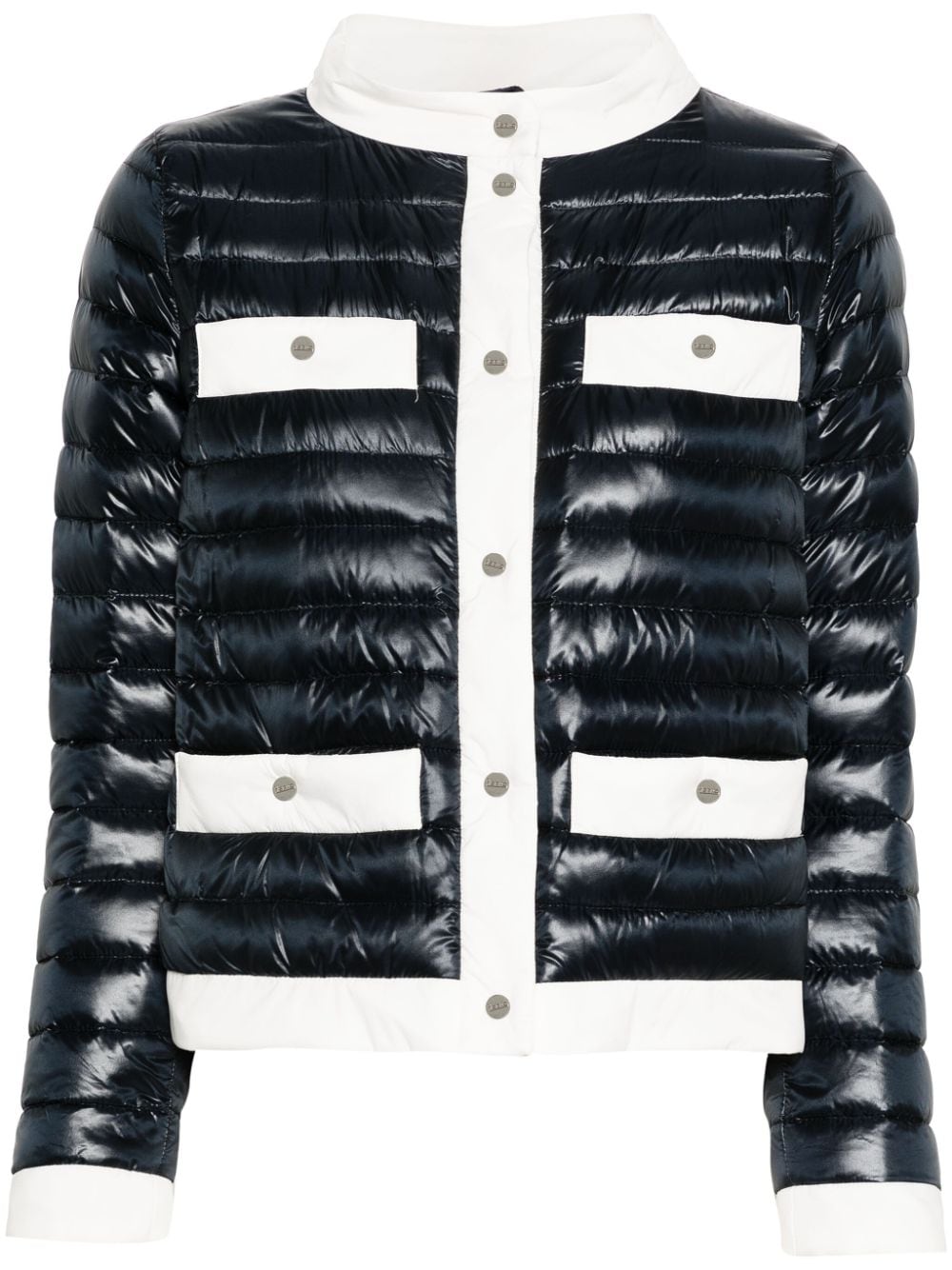 Herno contrast-border padded jacket - Blue von Herno