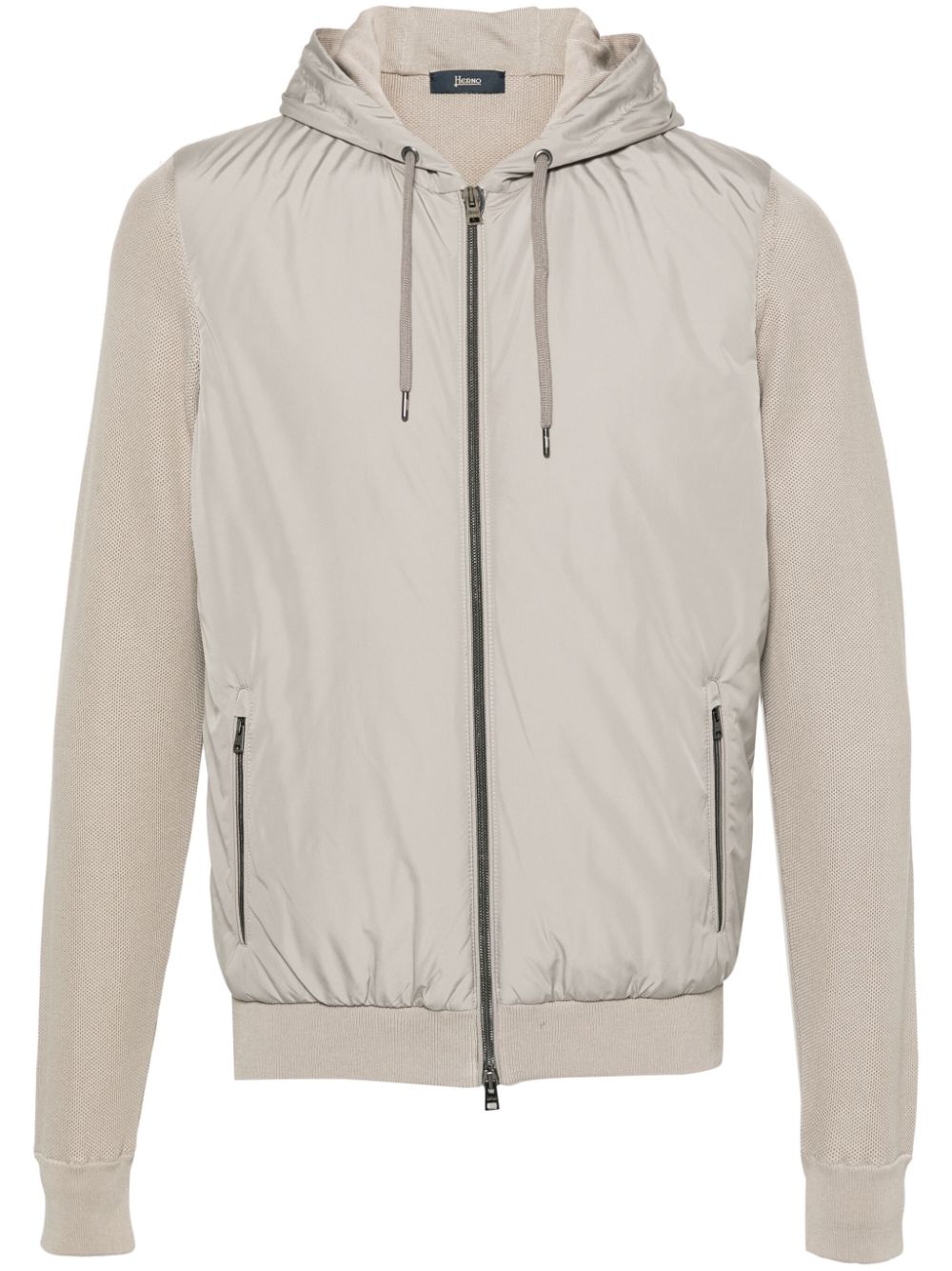 Herno contrast-panel piqué jacket - Neutrals von Herno