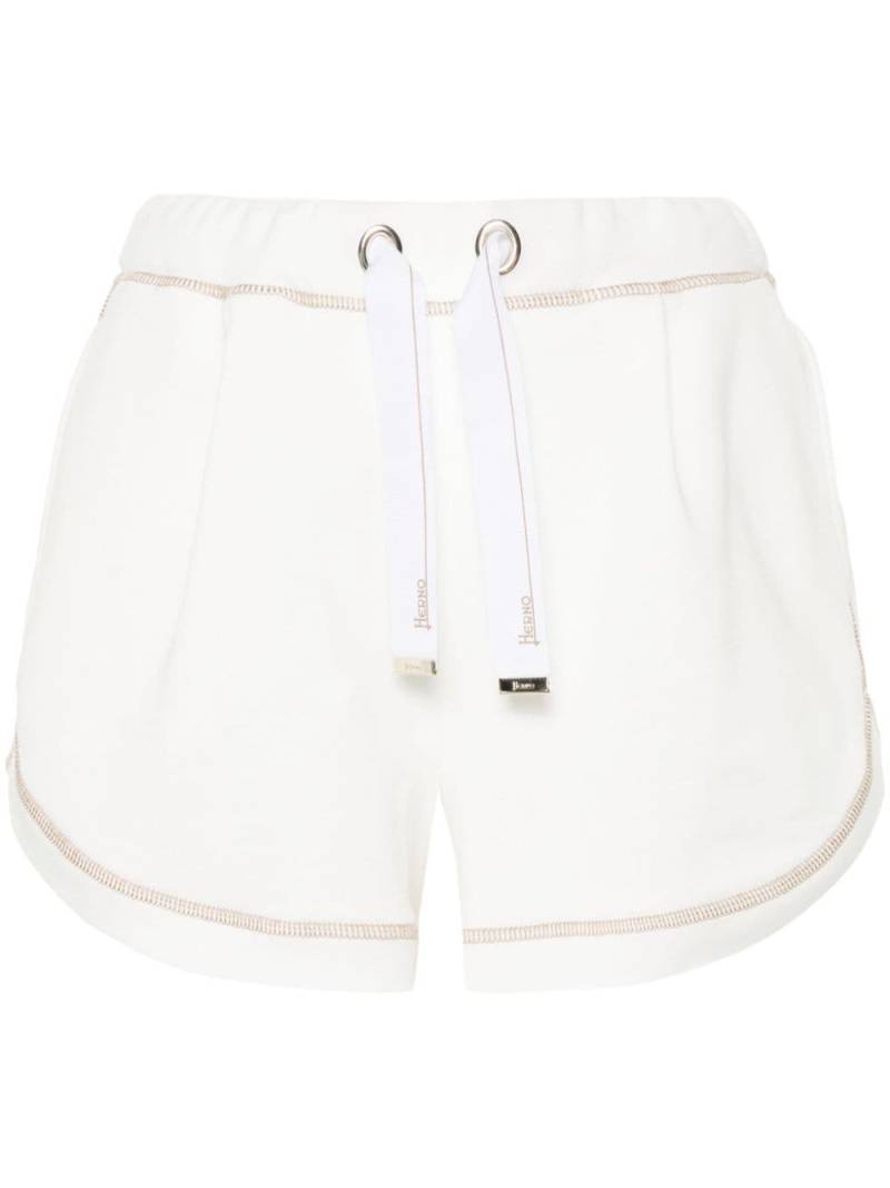 Herno contrast-stitching cotton shorts - White von Herno