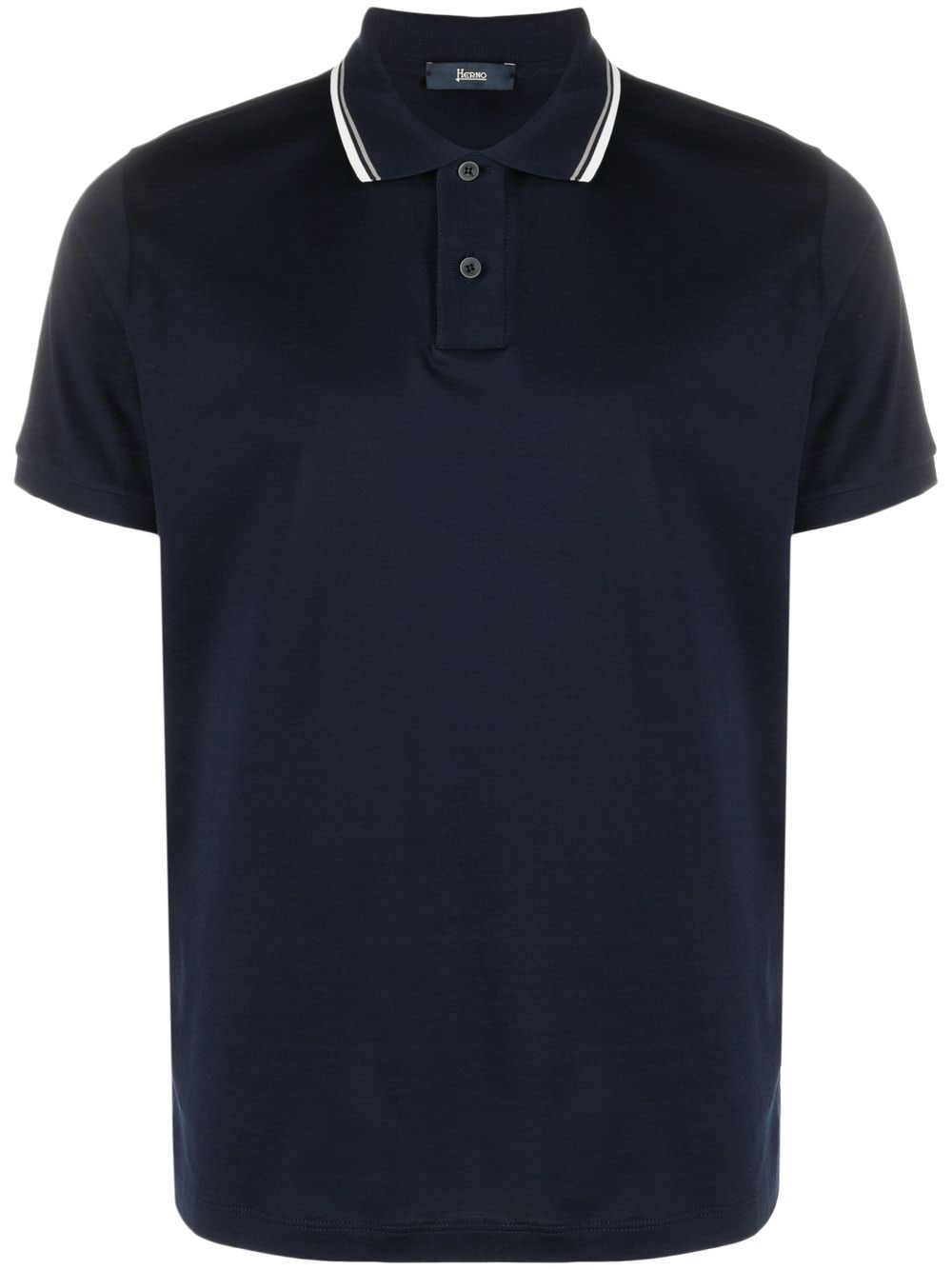 Herno contrast trim polo shirt - Blue von Herno