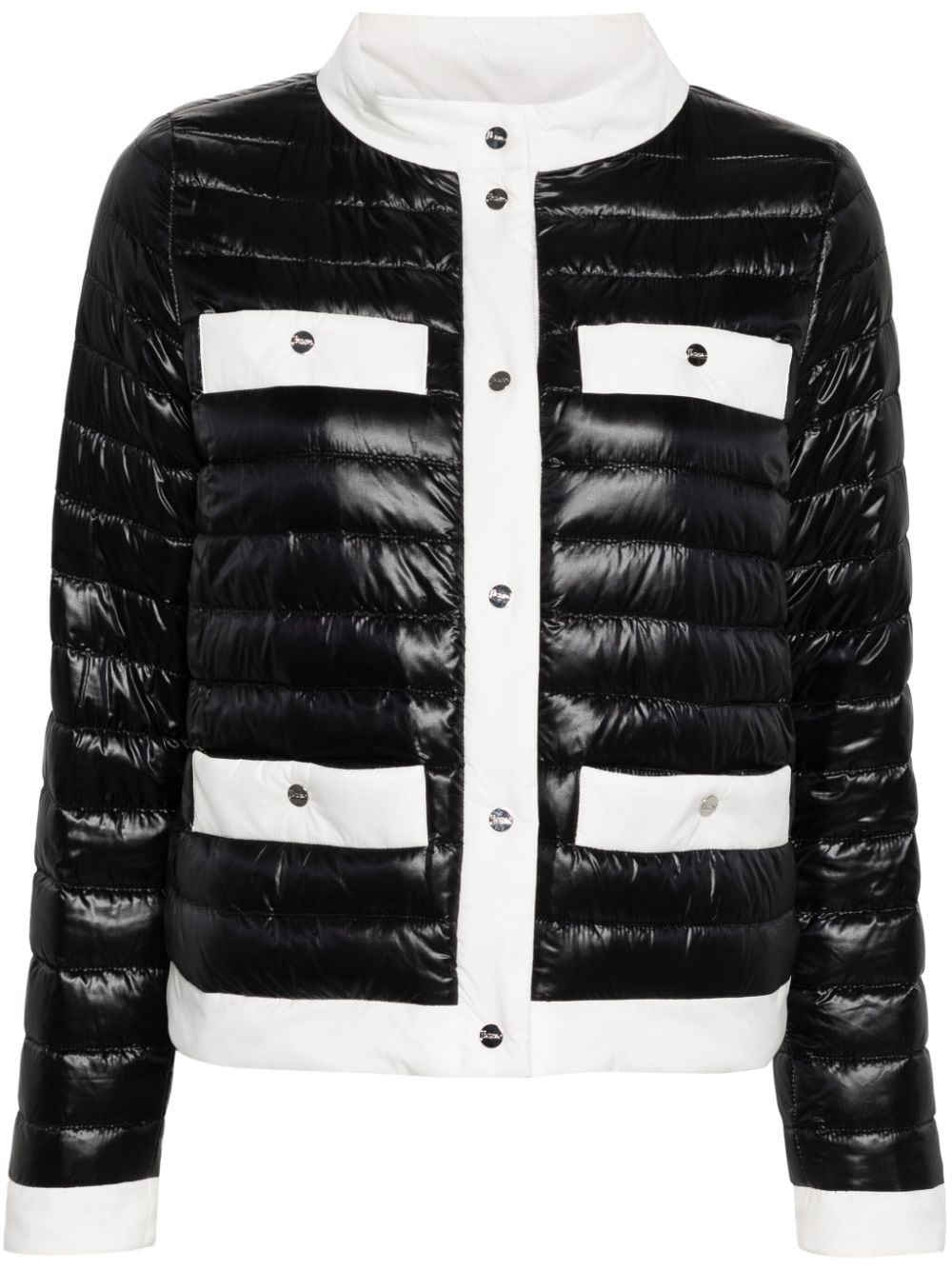 Herno contrasting-trim quilted jacket - Black von Herno