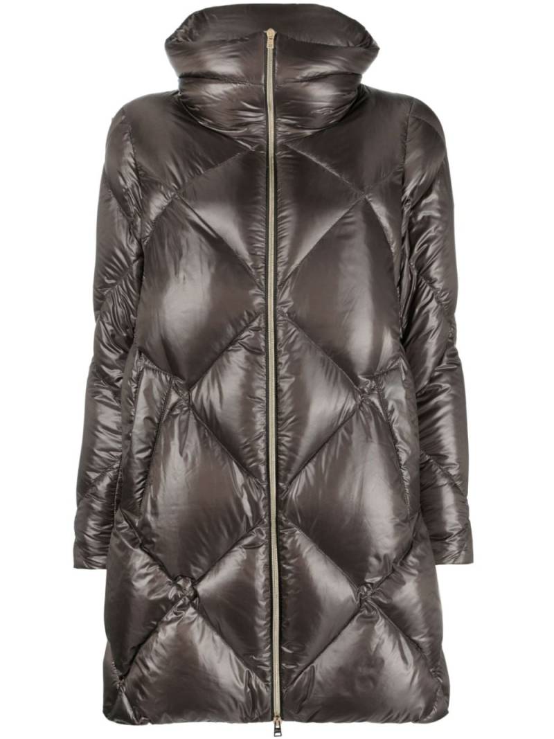 Herno diamond-quilted padded coat - Grey von Herno