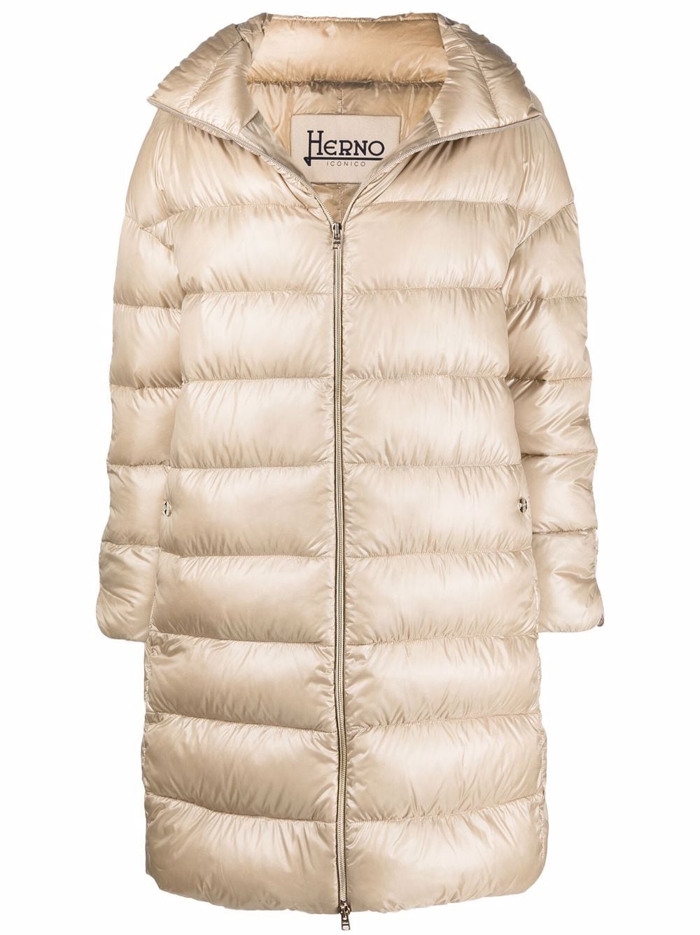 Herno down-feather mid-length coat - Neutrals von Herno